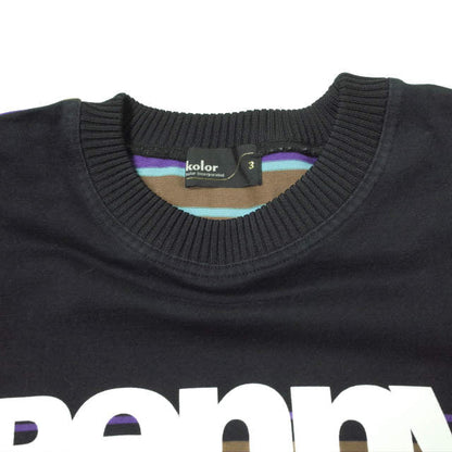 Kolor ブラック ボーダー Tシャツ コットン