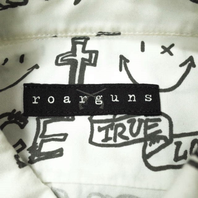 roarguns グラフィティ プリント シャツ レーヨン ポリエステル