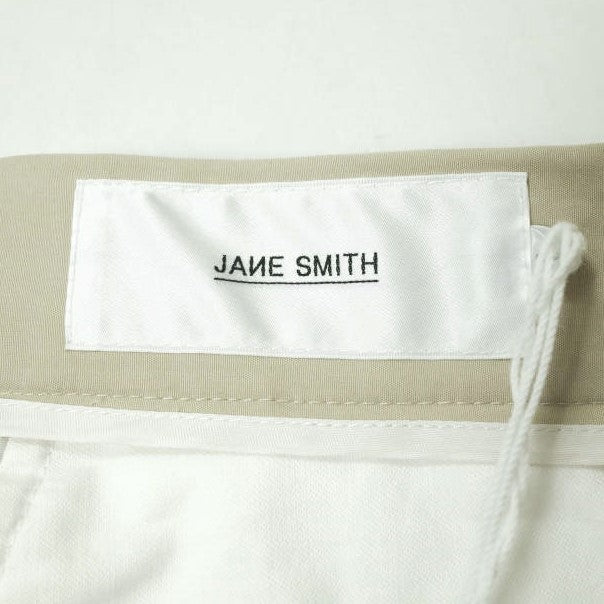 JANE SMITH サイドライン スリータック パンツ 34 ベージュ