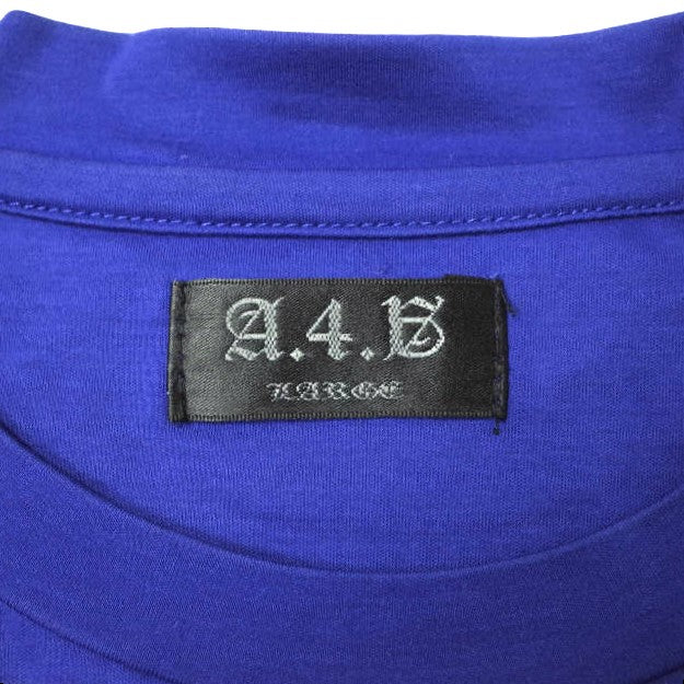 A4A シルケット ポケット Tシャツ L ブルー