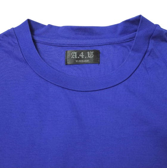 A4A シルケット ポケット Tシャツ L ブルー