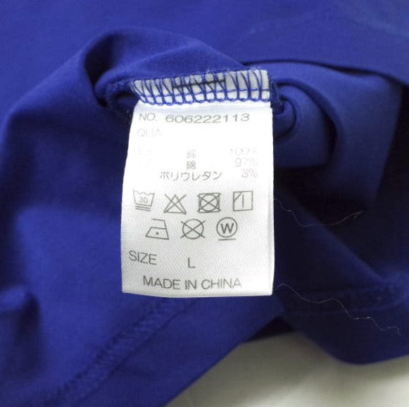 A4A シルケット ポケット Tシャツ L ブルー