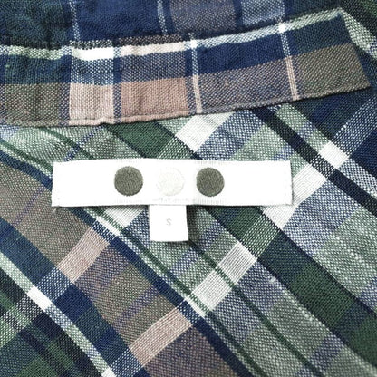 three dots リネン チェック L/S オーバー シャツ