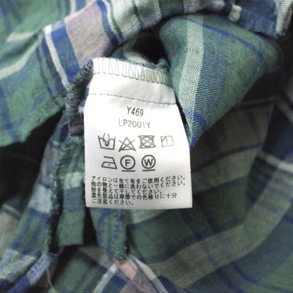 three dots リネン チェック L/S オーバー シャツ