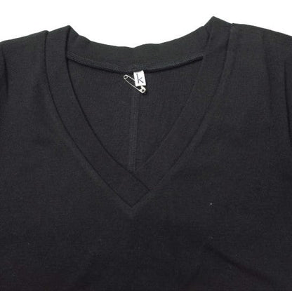 Koko ソリッド Vネック Tシャツ M ブラック