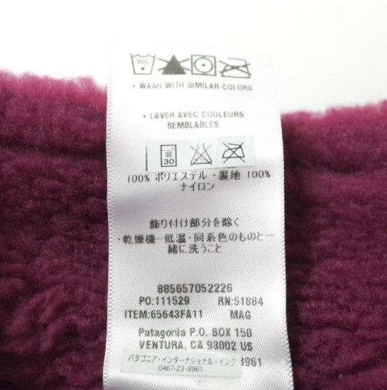 パタゴニア キッズ レトロ X ジャケット パープル フリース