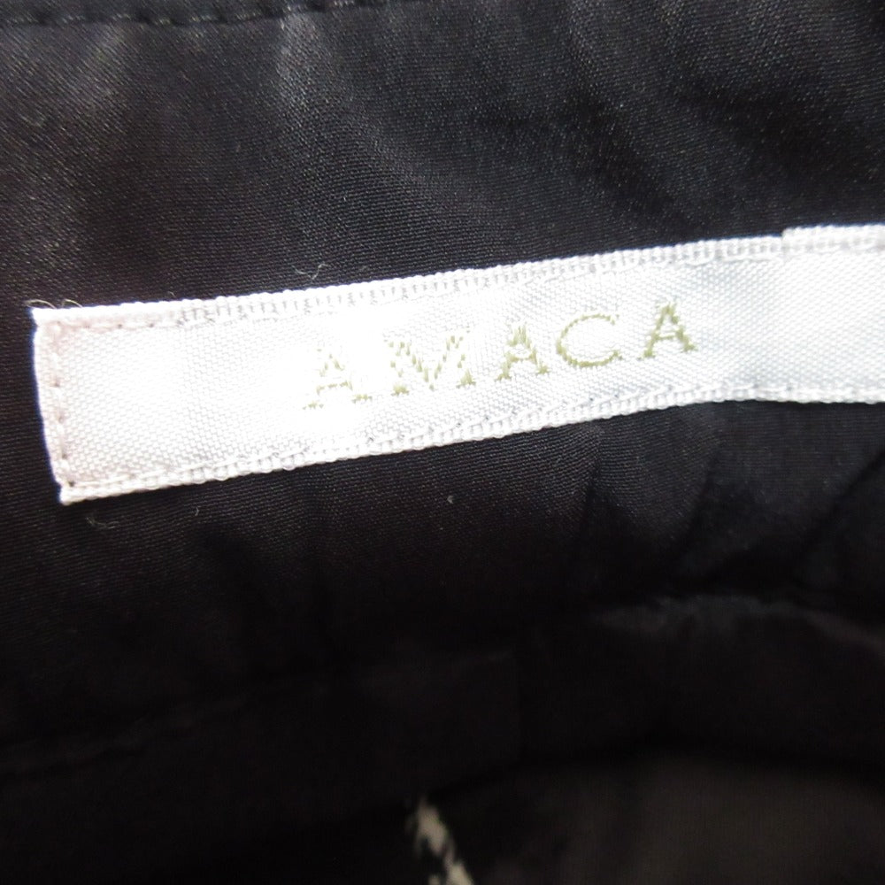 AMACA グレンチェックワイドパンツ