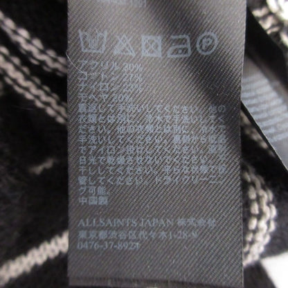 オールセインツ モヘヤブレンドボーダータートルネックニットプルオーバー