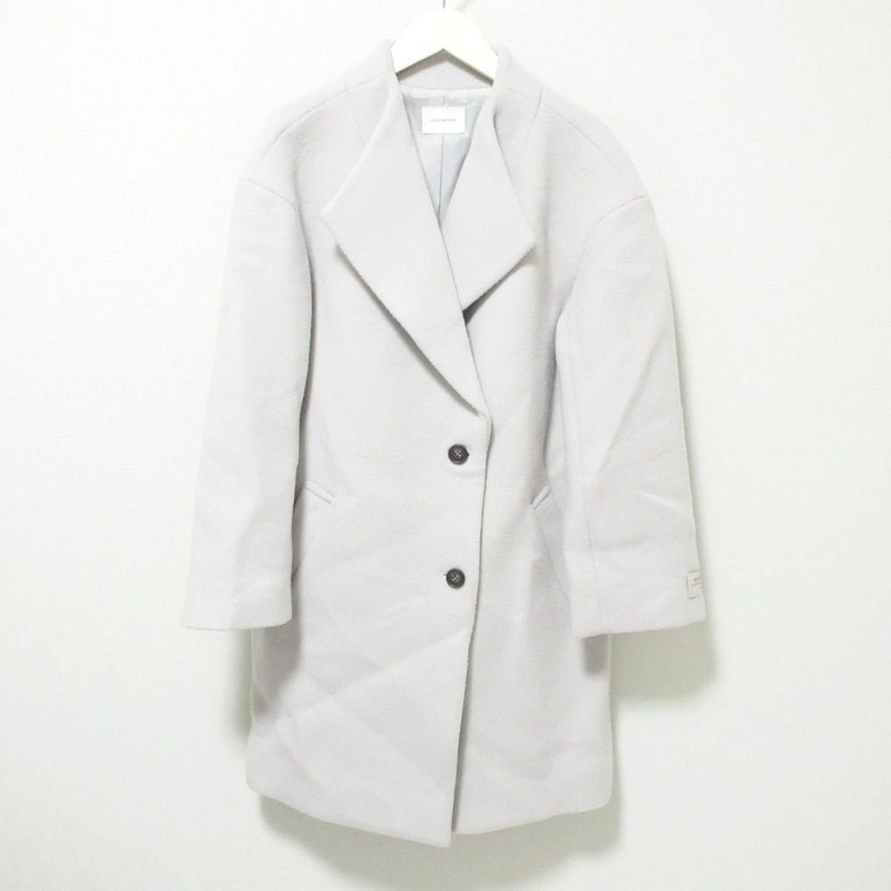 Doux archives PECOLAMB ウール ロング シングル コート