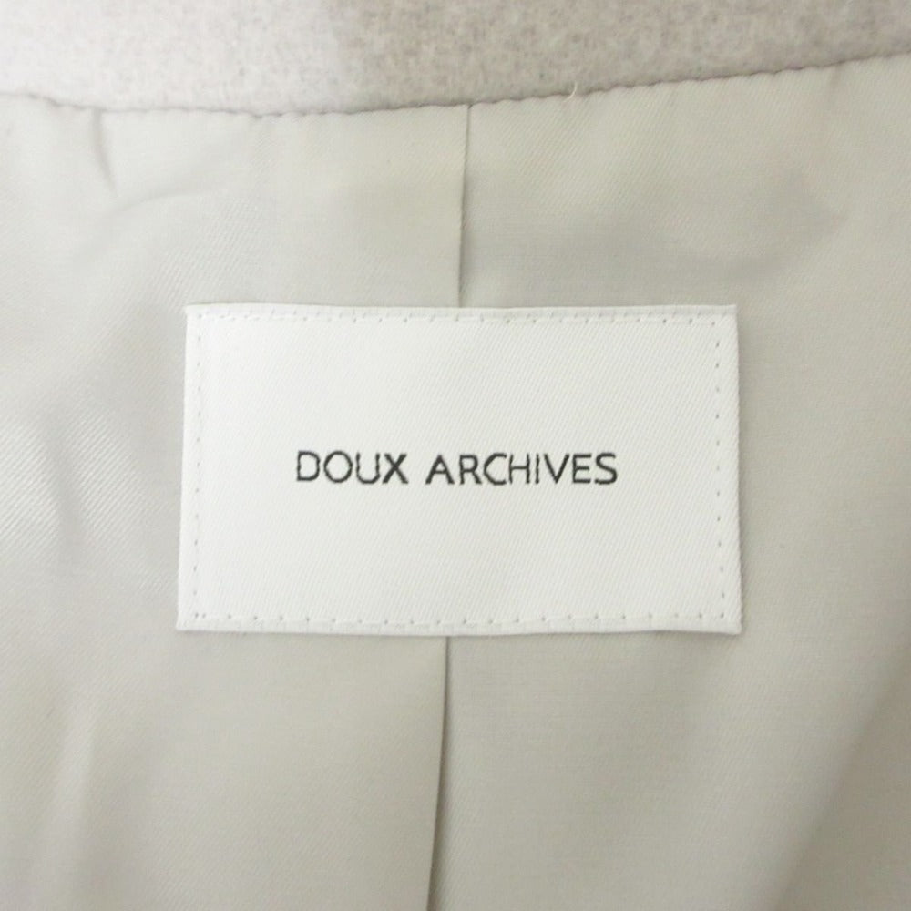 Doux archives PECOLAMB ウール ロング シングル コート