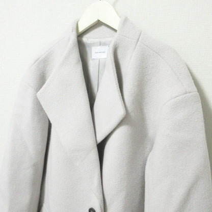 Doux archives PECOLAMB ウール ロング シングル コート