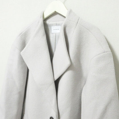 Doux archives PECOLAMB ウール ロング シングル コート