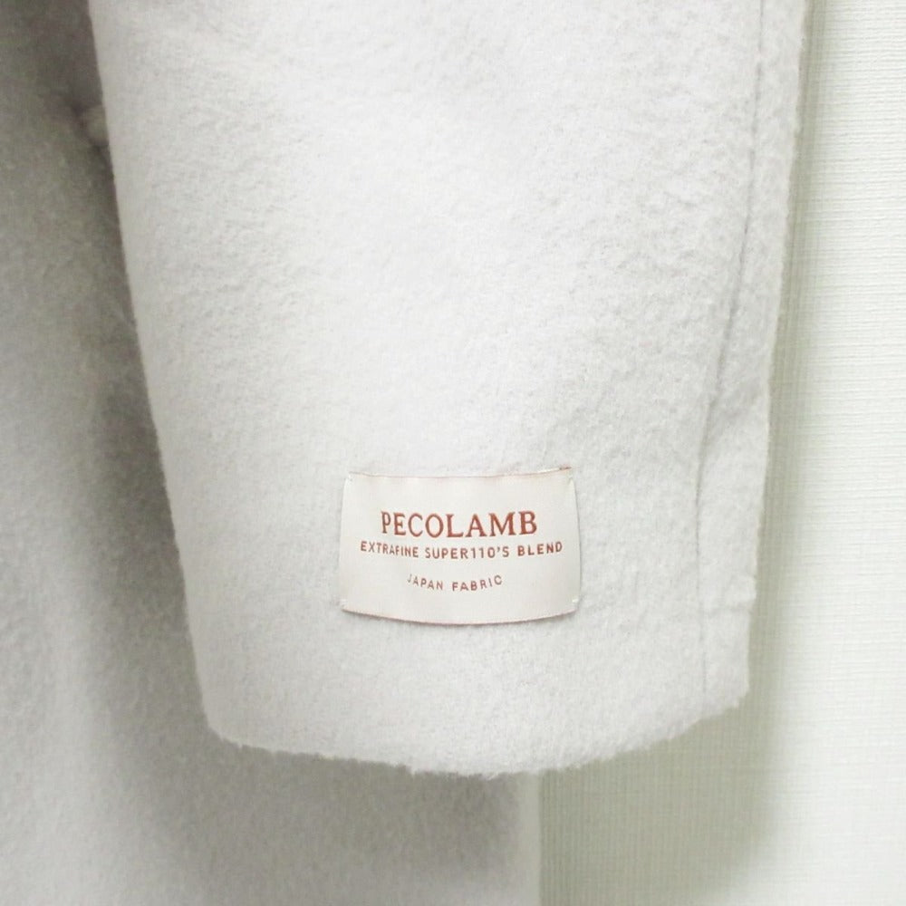 Doux archives PECOLAMB ウール ロング シングル コート