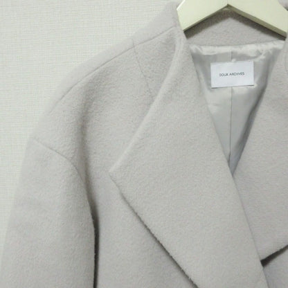 Doux archives PECOLAMB ウール ロング シングル コート