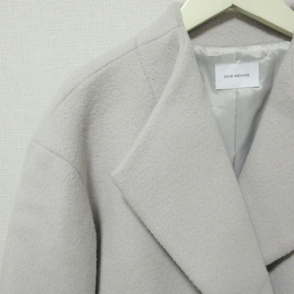 Doux archives PECOLAMB ウール ロング シングル コート