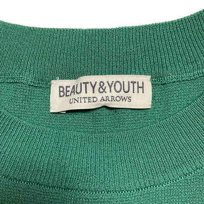 BEAUTY&YOUTH リブクルーネックニット