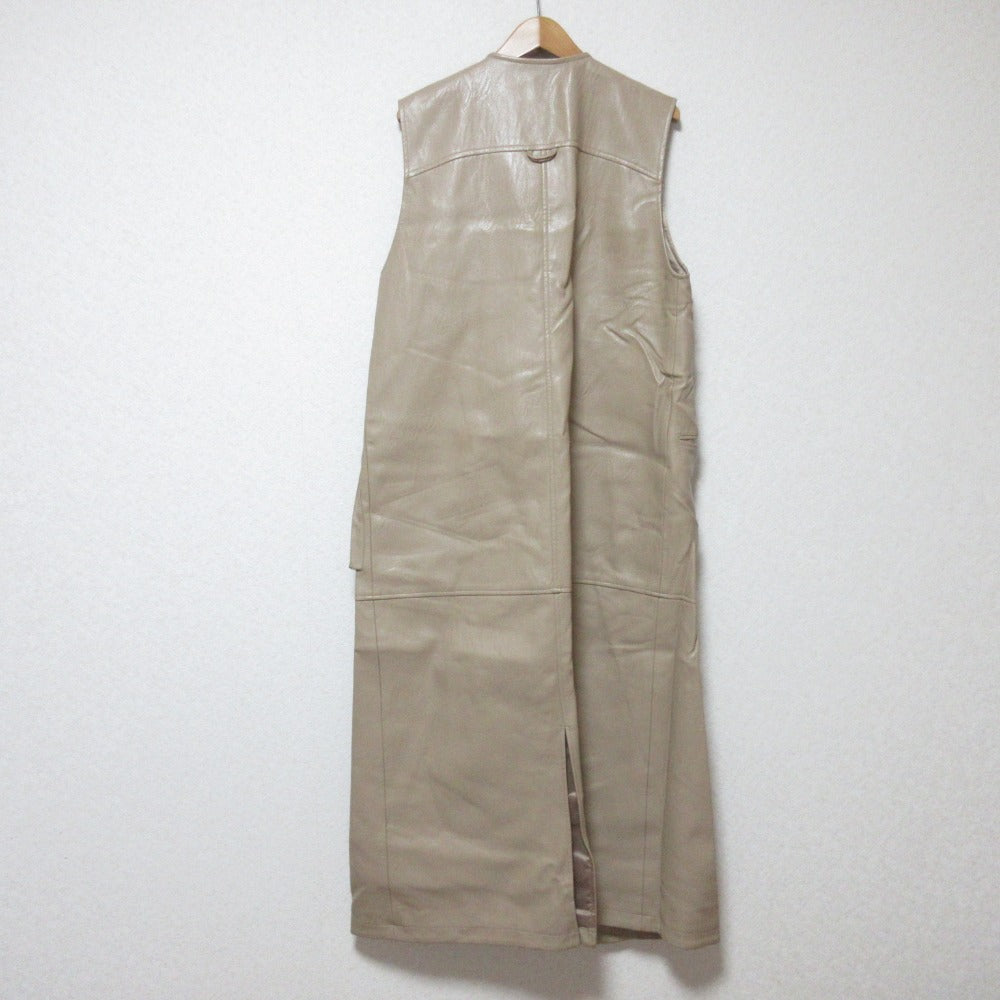SeaRoomlynn エコレザー ノースリーブロングコート