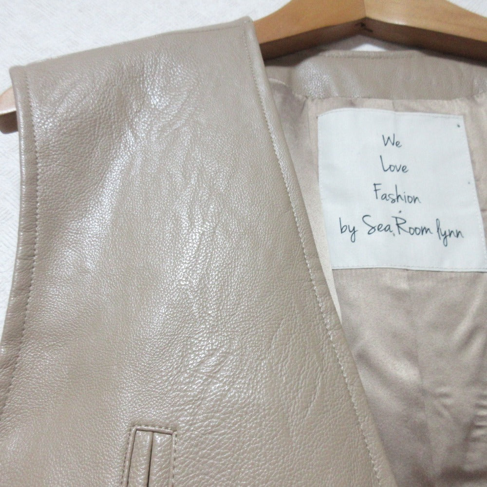 SeaRoomlynn エコレザー ノースリーブロングコート