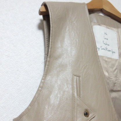 SeaRoomlynn エコレザー ノースリーブロングコート
