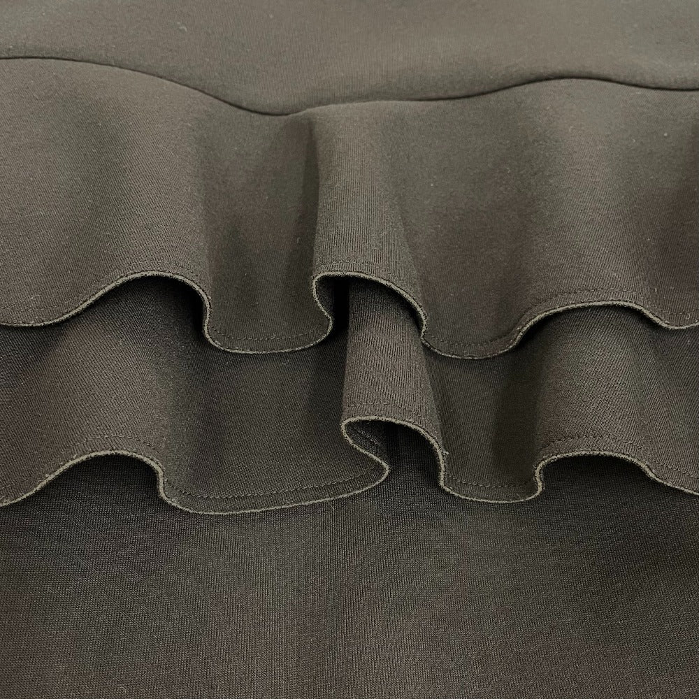 yori アシンメトリー フリル ボンディング ロング ジレ コート