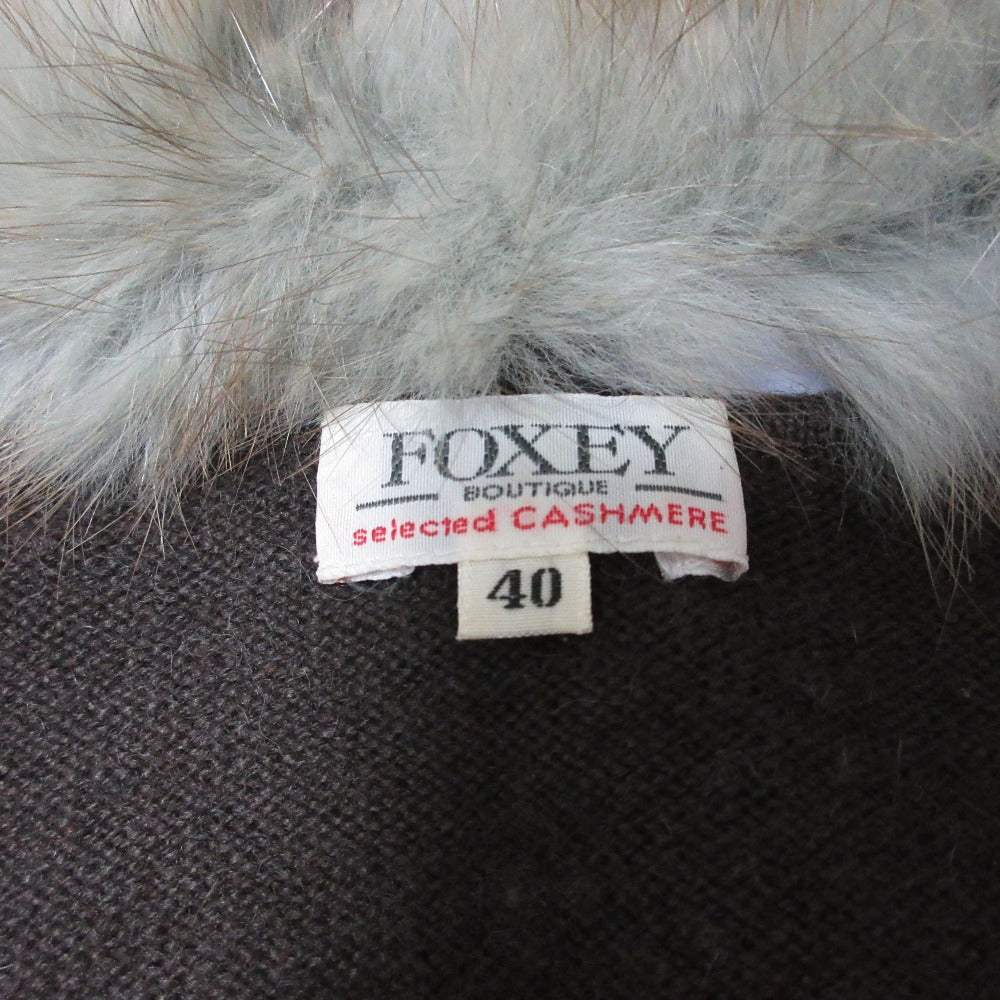FOXEY BOUTIQUE Vネック カシミヤ カーディガン