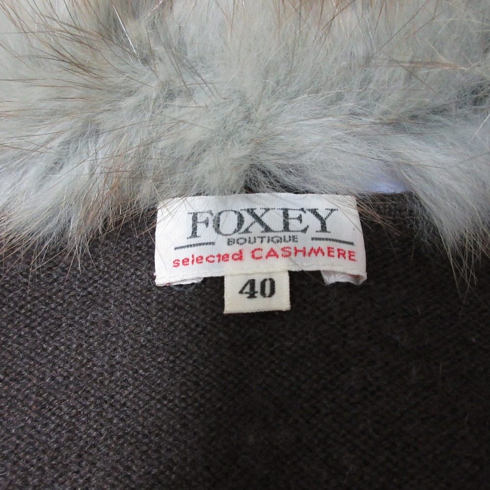 FOXEY BOUTIQUE Vネック カシミヤ カーディガン