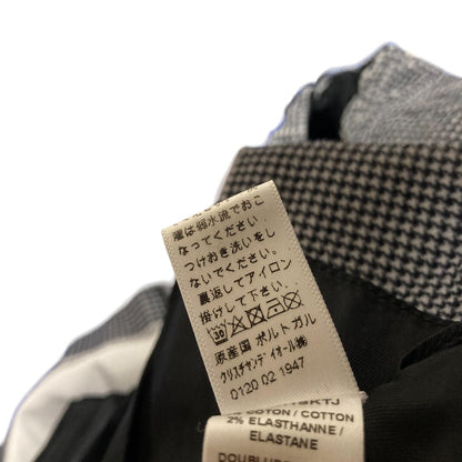 クリスチャンディオール 千鳥格子ベロアプリーツスカート