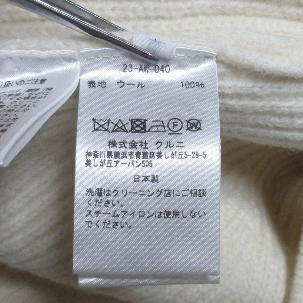 CULLNI ダブル ハイ ネック スリット ニット ウェア