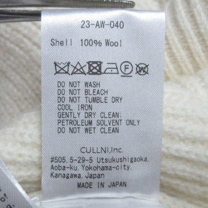 CULLNI ダブル ハイ ネック スリット ニット ウェア