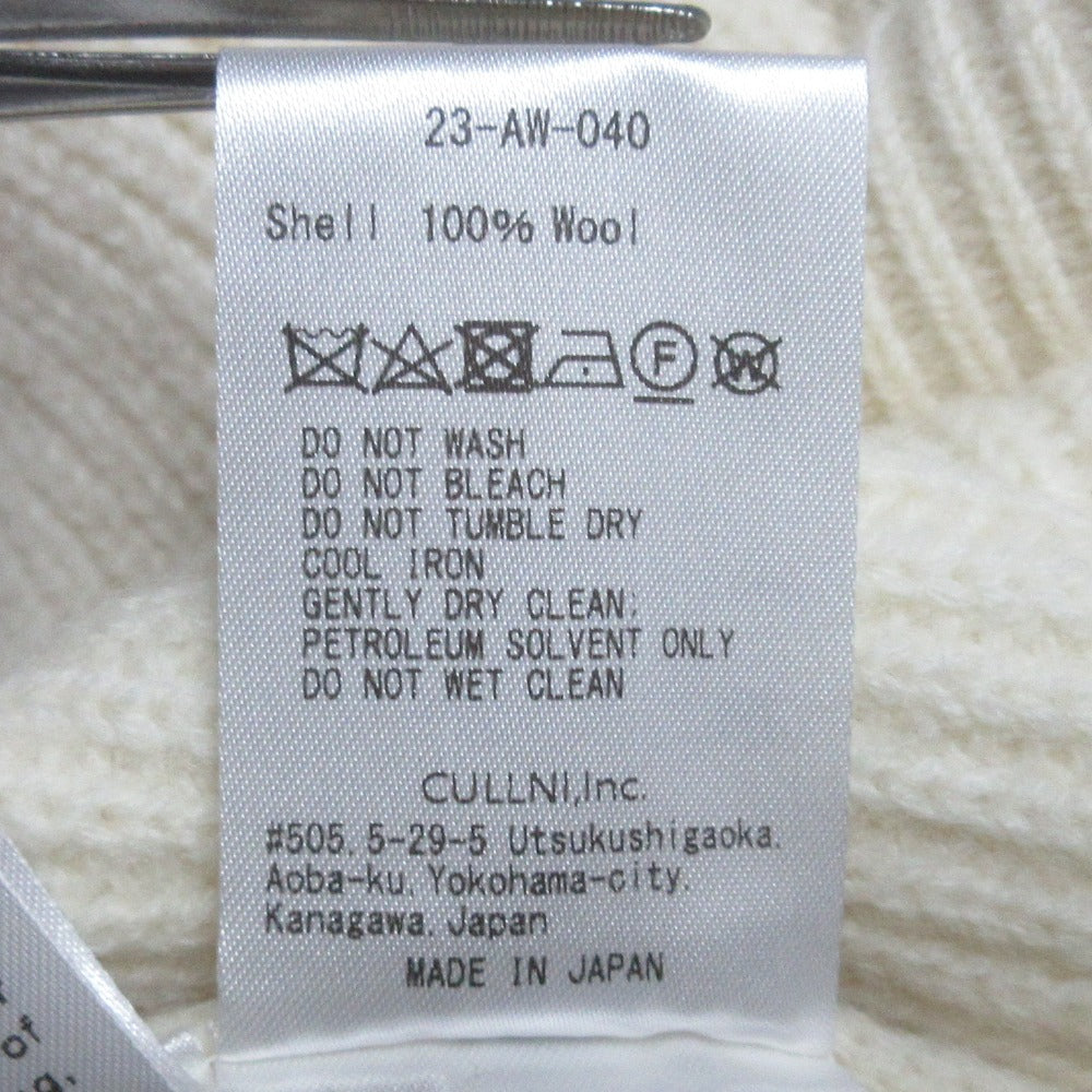 CULLNI ダブル ハイ ネック スリット ニット ウェア
