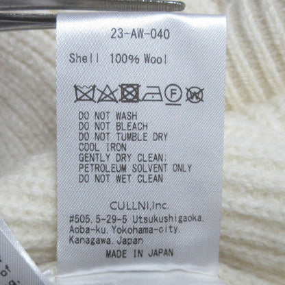CULLNI ダブル ハイ ネック スリット ニット ウェア