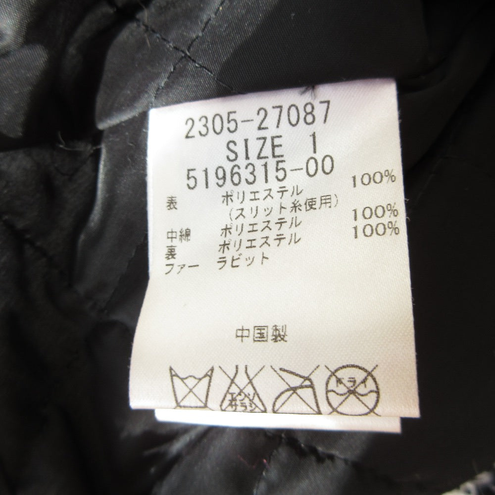VICKY ラビット ファー ツイード ショート ジャケット