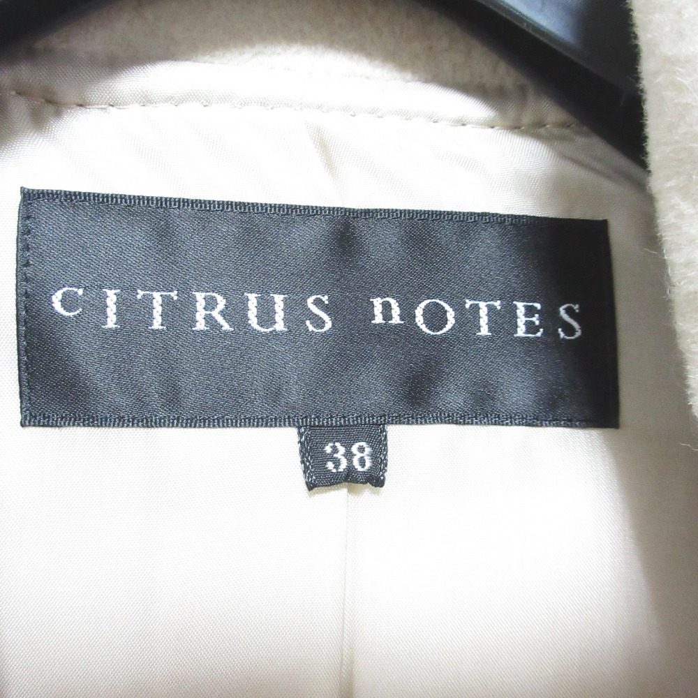 CITRUS NOTES フリル デザイン アンゴラ ウール ロング コート