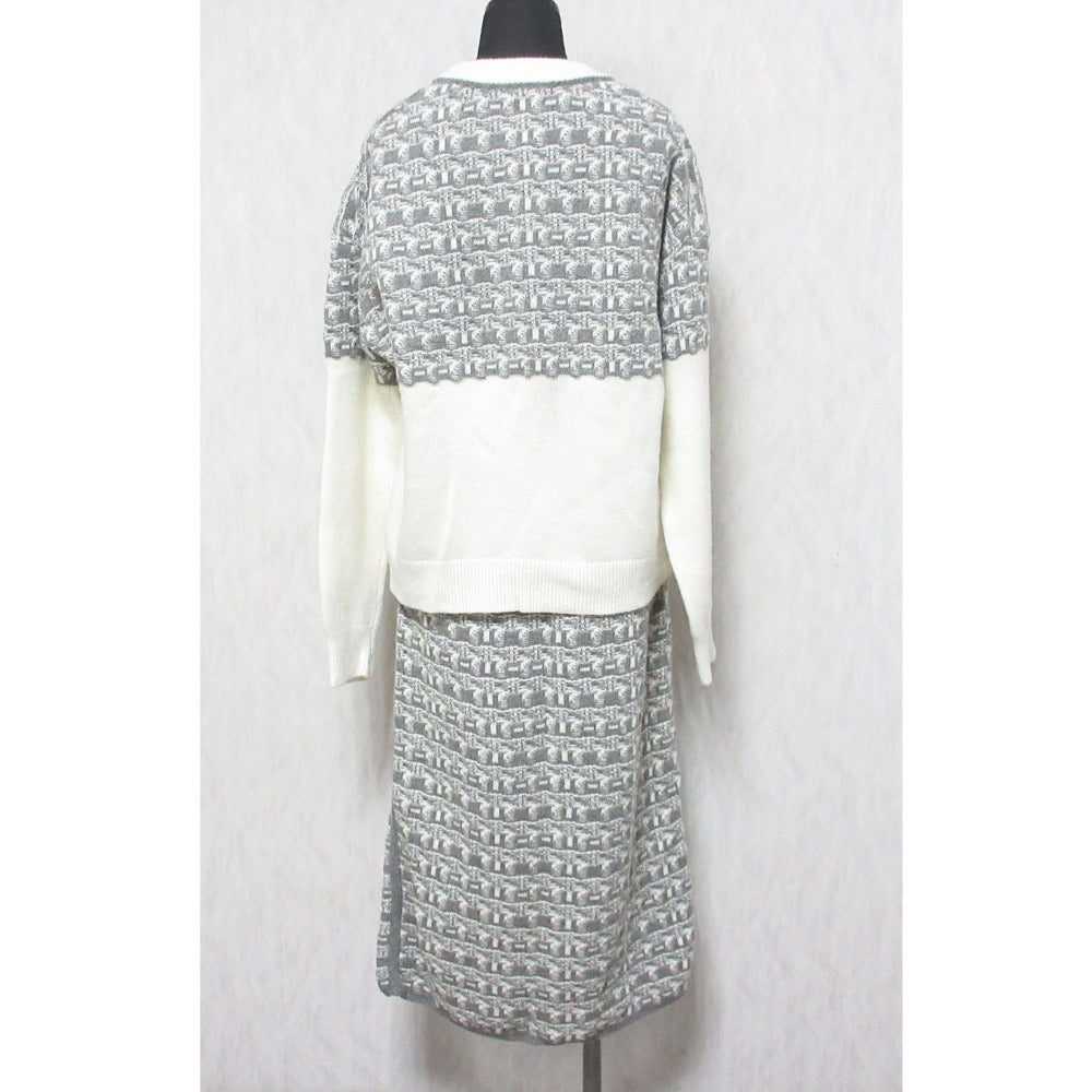 INDIVI ジャカード ニット 2way セットアップ