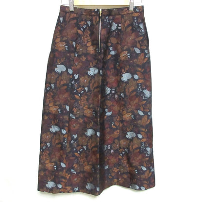 Drawer フラワー ジャカード シルク ブレンド マキシ スカート