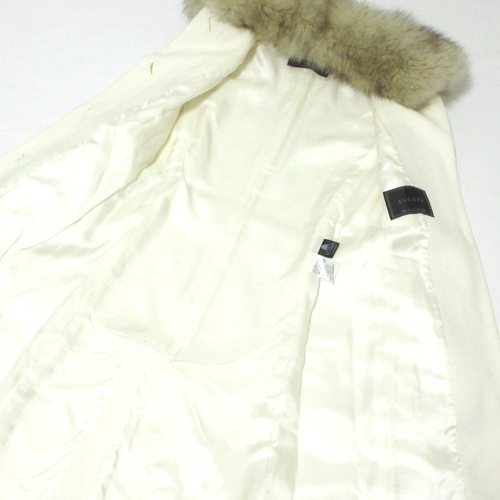 INED Saga Furs フォックス ファー アンゴラ ウール コート