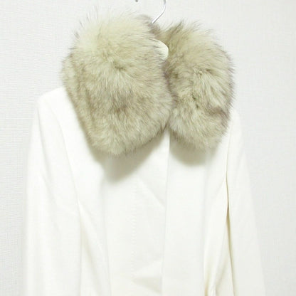 INED Saga Furs フォックス ファー アンゴラ ウール コート