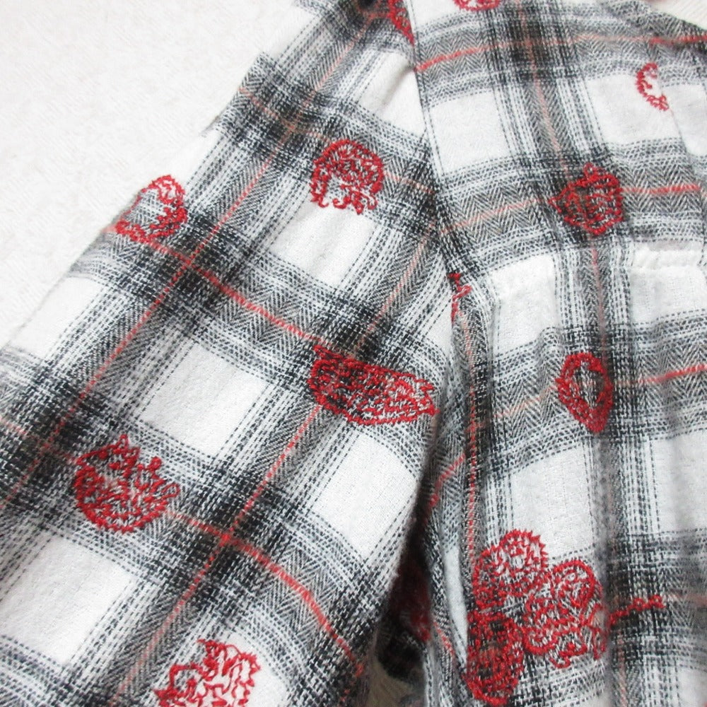 アズノウアズ 刺繍チェックワンピース