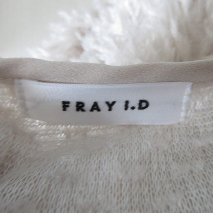 FRAY I.D フェザー リボン ショート カーディガン