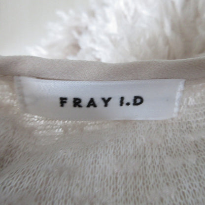 FRAY I.D フェザー リボン ショート カーディガン