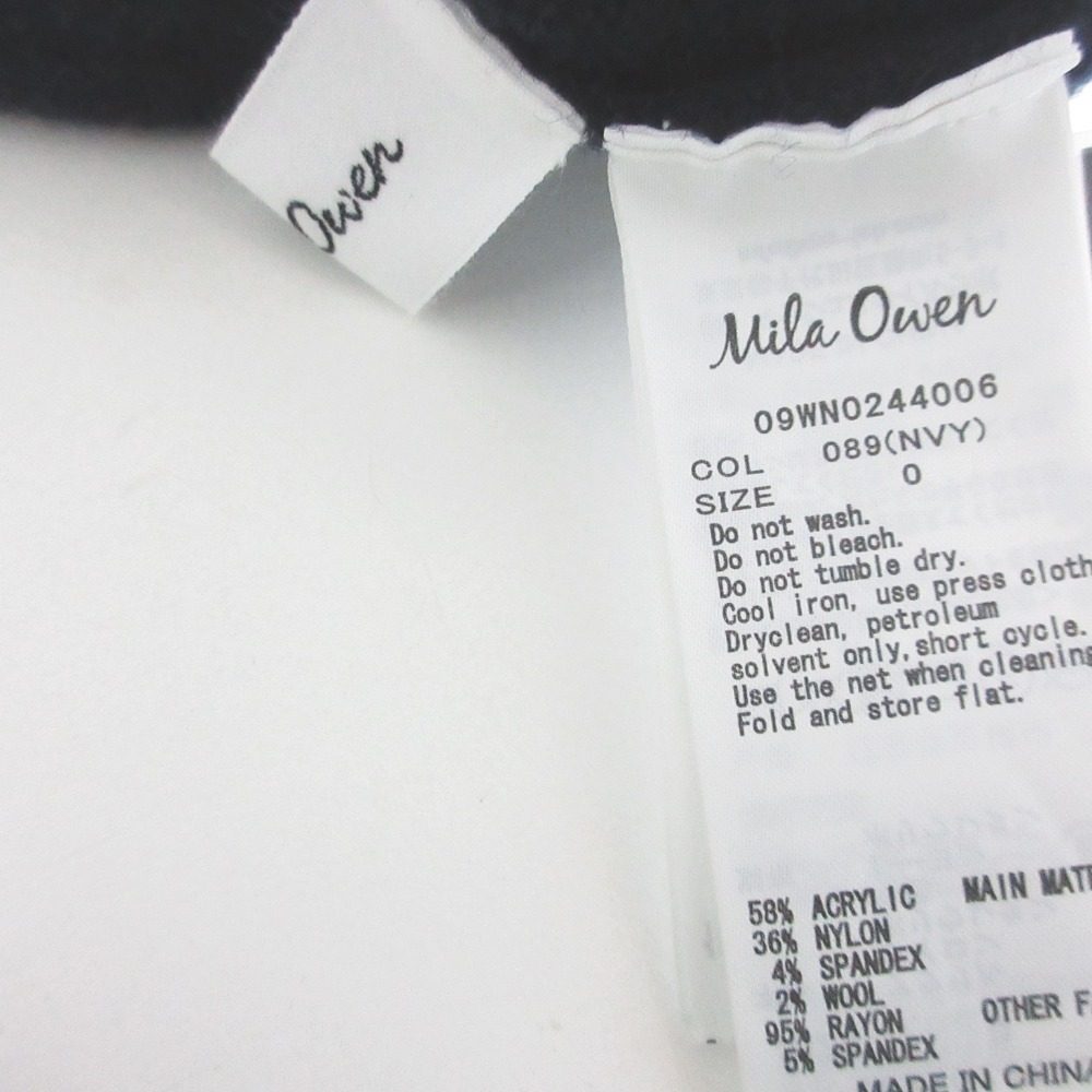 Mila Owen Mモチーフ ウールブレンド ミニニットワンピース