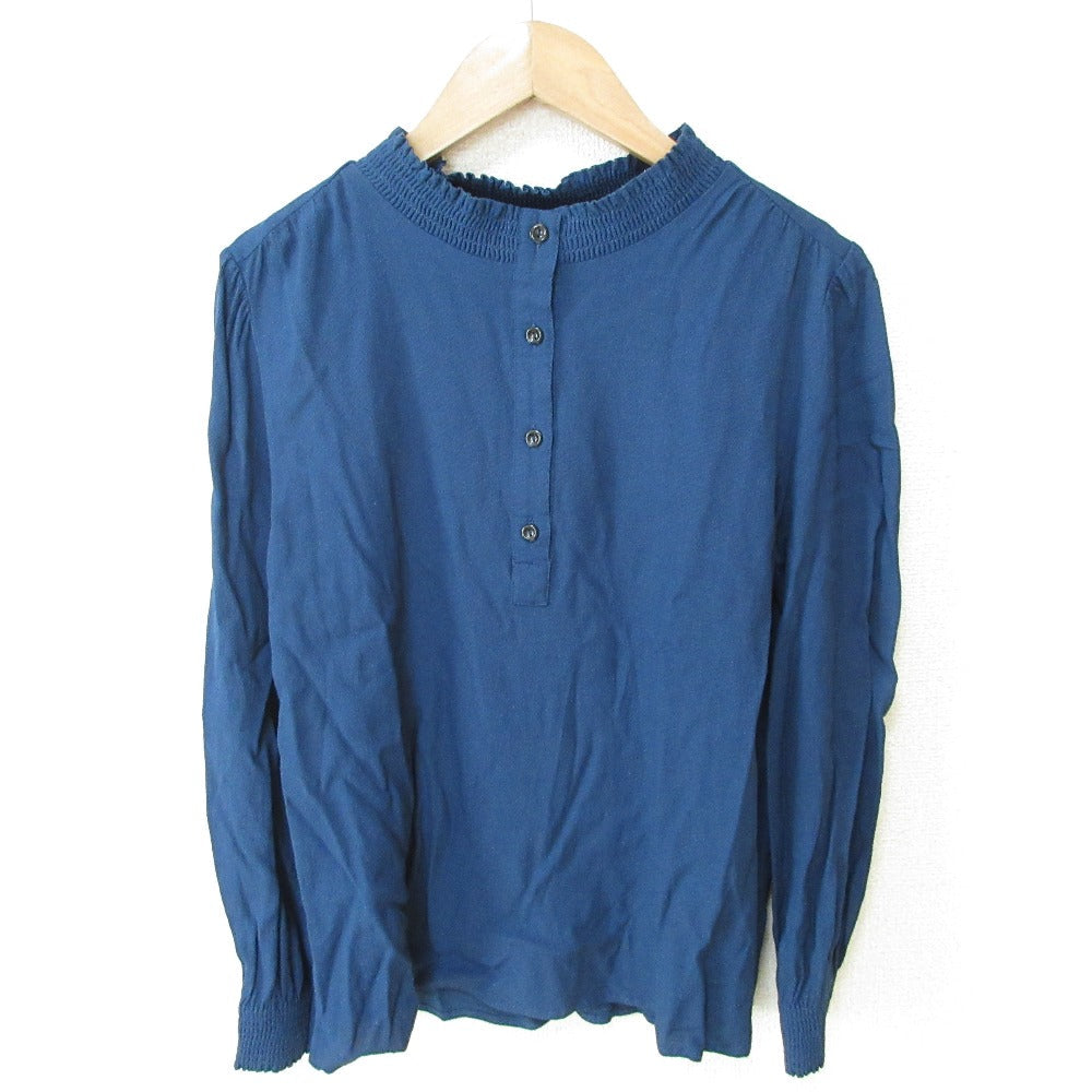 A.P.C. ギャザー ネック 長袖 プルオーバー ブラウス