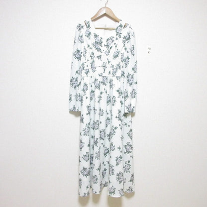 NATURAL BEAUTY BASIC スリット ショルダー プリント ドレス