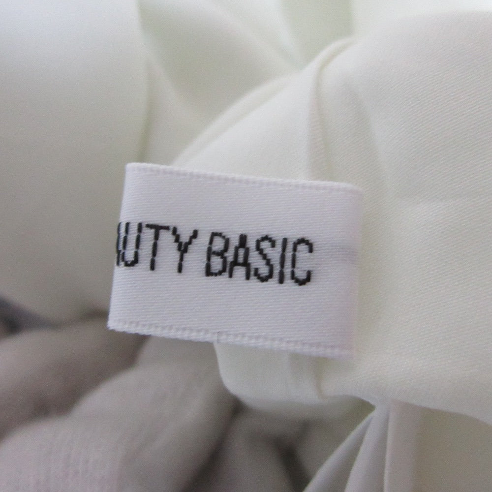 NATURAL BEAUTY BASIC スリット ショルダー プリント ドレス