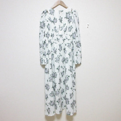 NATURAL BEAUTY BASIC スリット ショルダー プリント ドレス