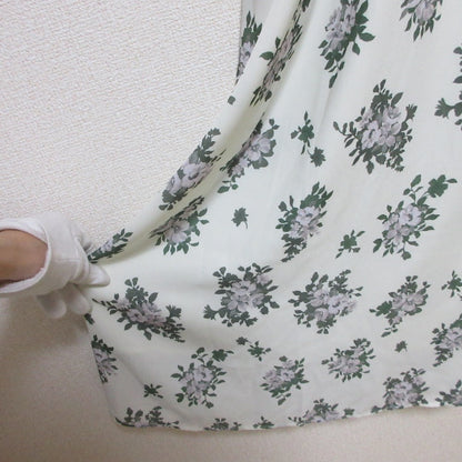 NATURAL BEAUTY BASIC スリット ショルダー プリント ドレス