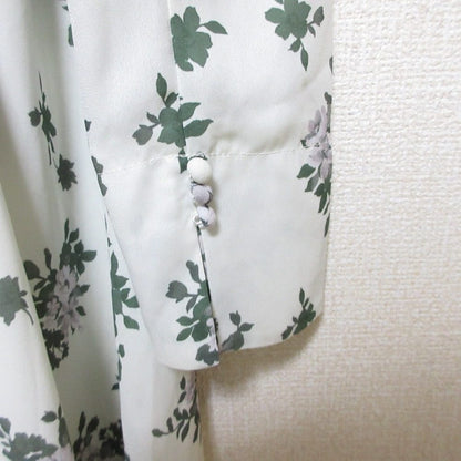 NATURAL BEAUTY BASIC スリット ショルダー プリント ドレス
