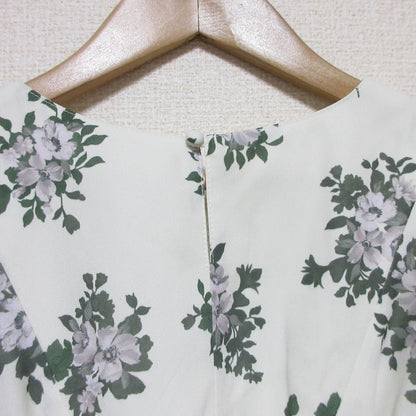 NATURAL BEAUTY BASIC スリット ショルダー プリント ドレス