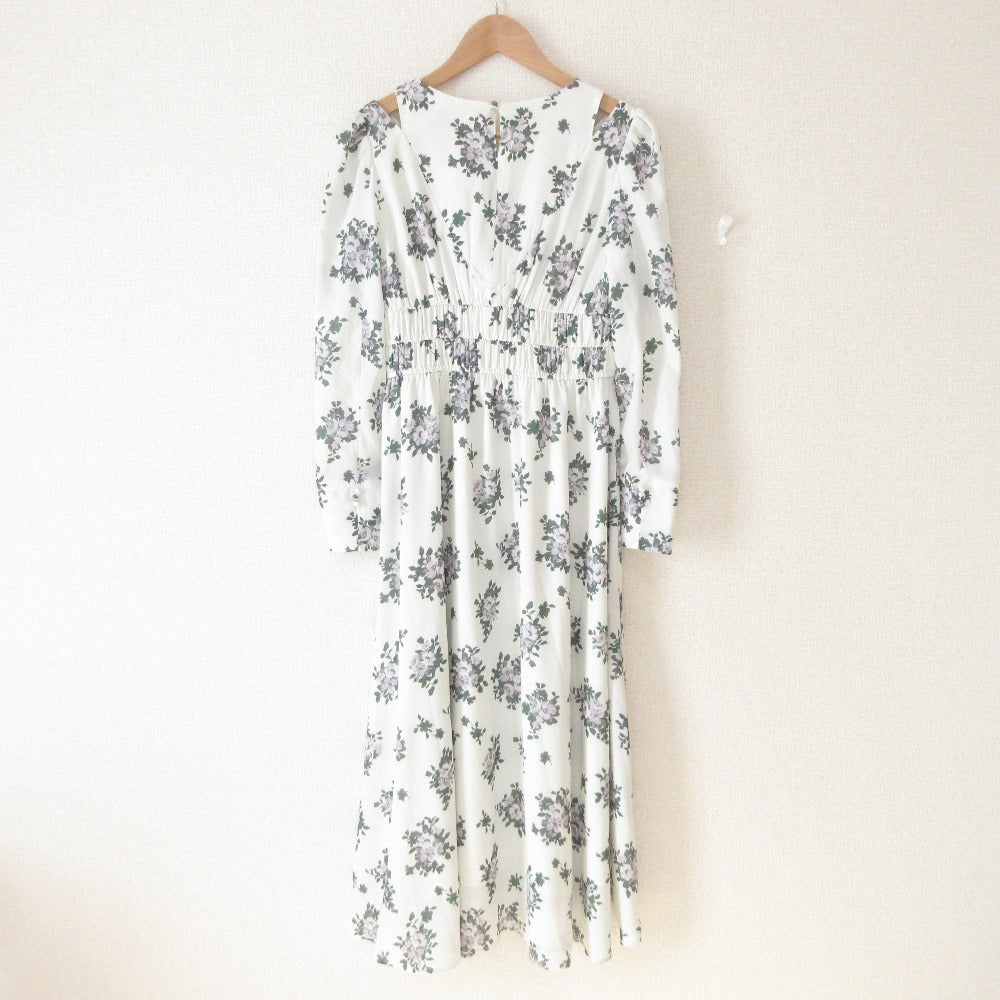 NATURAL BEAUTY BASIC プリント ロング ドレス