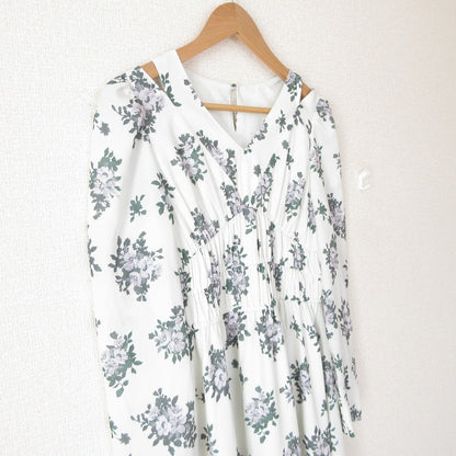NATURAL BEAUTY BASIC プリント ロング ドレス